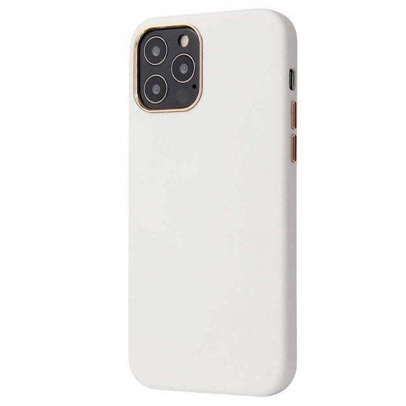 Apple iPhone 12 Pro Max Kılıf Eyzi Kapak - Beyaz