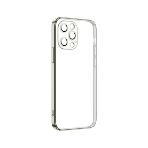 Apple iPhone 12 Pro Max Kılıf Krep Kapak - Gümüş