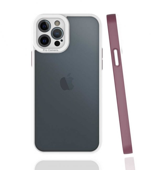 Apple iPhone 12 Pro Max Kılıf Mima Kapak - Mürdüm