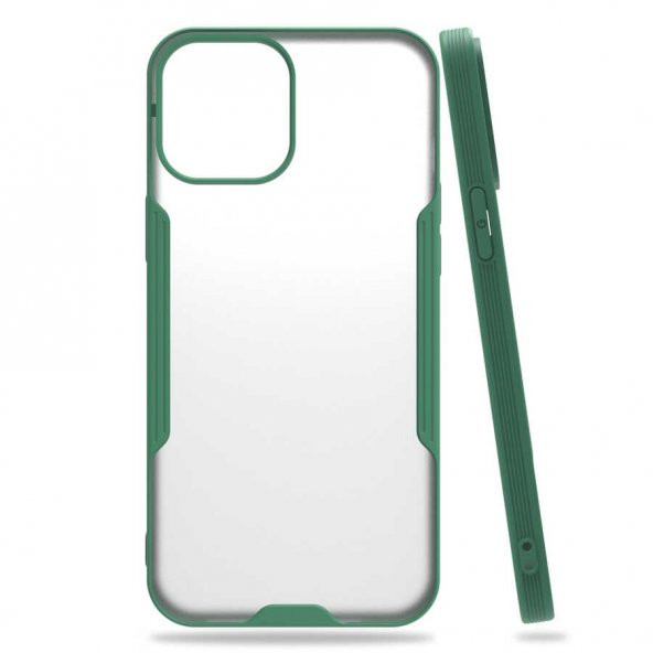 Apple iPhone 12 Pro Max Kılıf Parfe Kapak - Koyu Yeşil