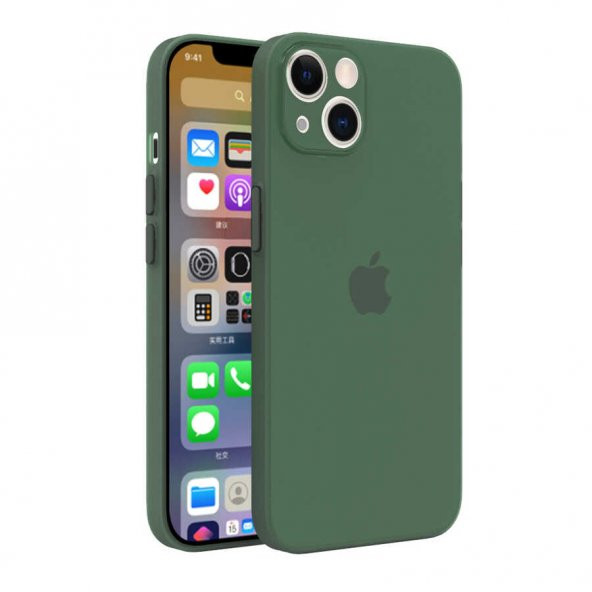 Apple iPhone 13 Kılıf ​​Tiny Kapak - Yeşil