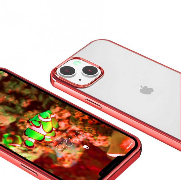 Apple iPhone 13 Kılıf Pixel Kapak - Kırmızı