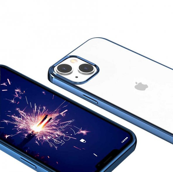 Apple iPhone 13 Mini Kılıf Pixel Kapak - Mavi
