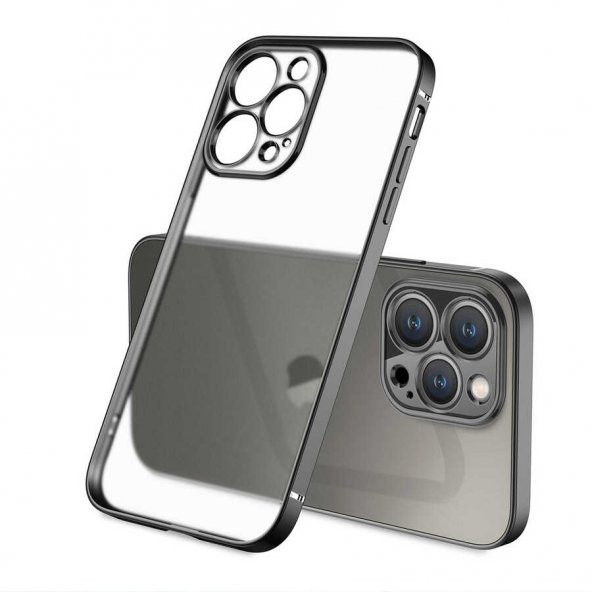 Apple iPhone 13 Pro Kılıf Mat Gbox Kapak - Siyah