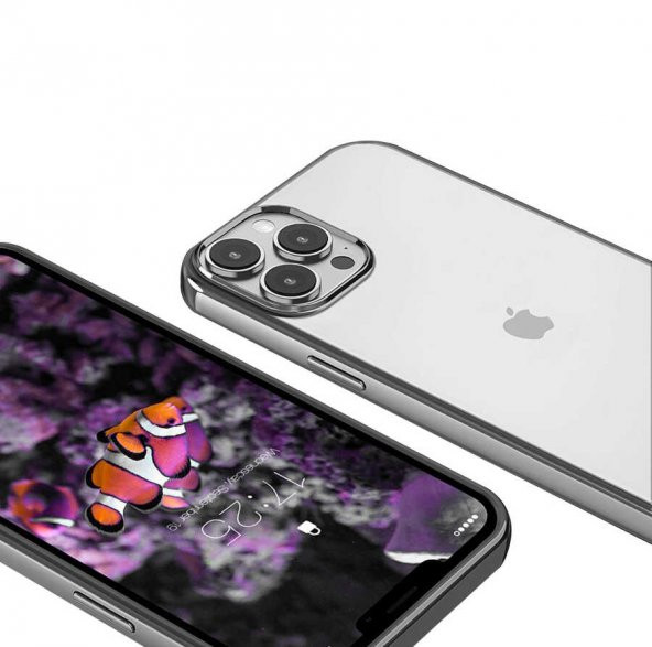 Apple iPhone 13 Pro Kılıf Pixel Kapak - Siyah