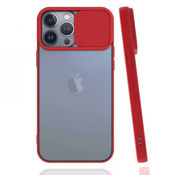 Apple iPhone 13 Pro Max Kılıf Lensi Kapak - Kırmızı