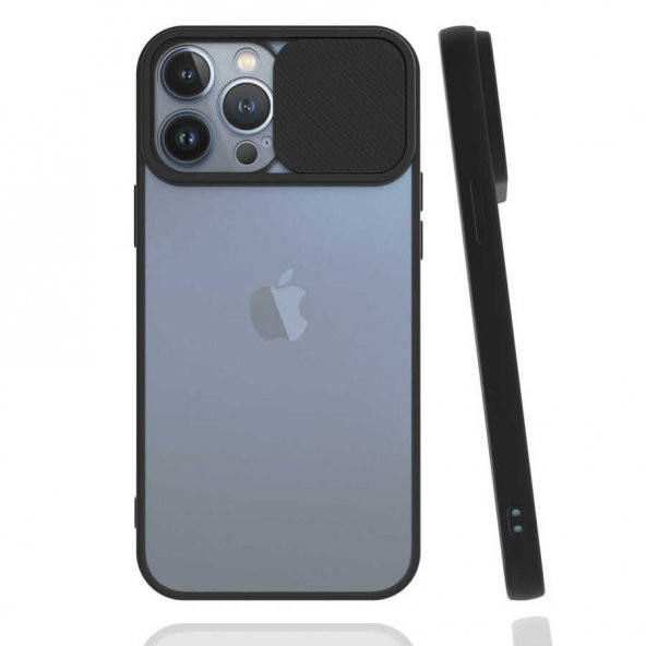 Apple iPhone 13 Pro Max Kılıf Lensi Kapak - Siyah