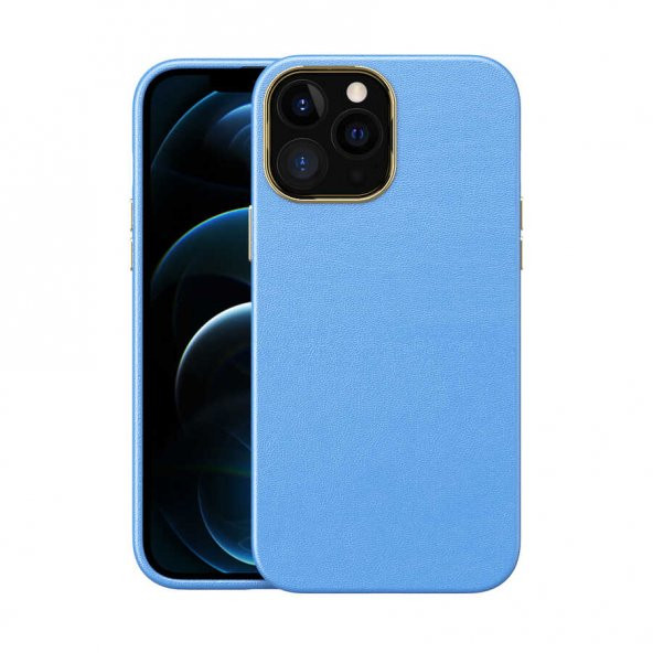 Apple iPhone 13 Pro Max Kılıf Natura Kapak - Mavi