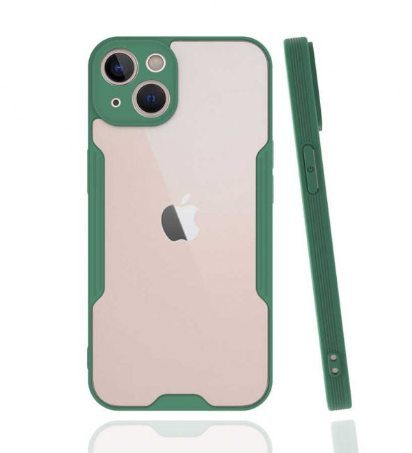 Apple iPhone 14 Plus Kılıf Parfe Kapak - Koyu Yeşil