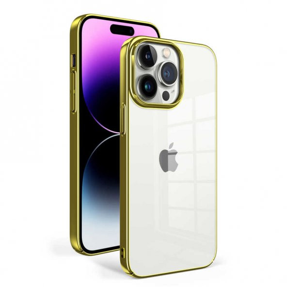 Apple iPhone 14 Pro Max Kılıf Sun Kapak - Gold