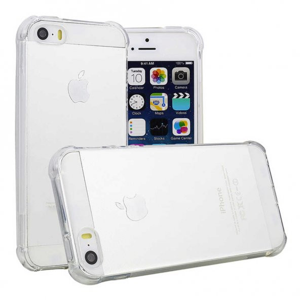 Apple iPhone 5 Kılıf Nitro Anti Shock Silikon - Renksiz