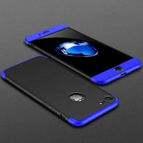 Apple iPhone 6 Kılıf Ays Kapak - Siyah-Mavi
