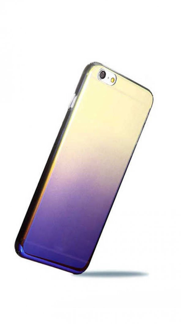 Apple iPhone 6 Kılıf Renkli Transparan Kapak - Mor