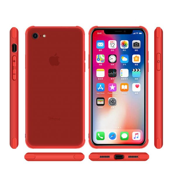 Apple iPhone 6 Plus Kılıf Odyo Silikon - Kırmızı