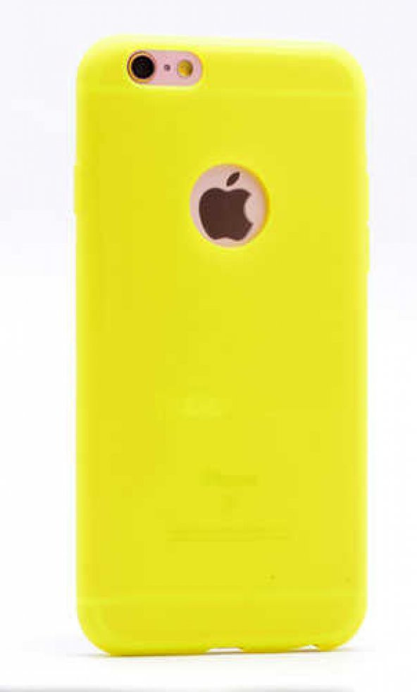 Apple iPhone 6 Plus Kılıf Premier Silikon Kapak - Sarı