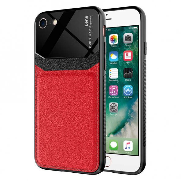 Apple iPhone 7 Kılıf ​Emiks Kapak - Kırmızı