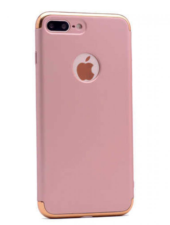 Apple iPhone 7 Kılıf 3 Parçalı Rubber Kapak - Rose Gold