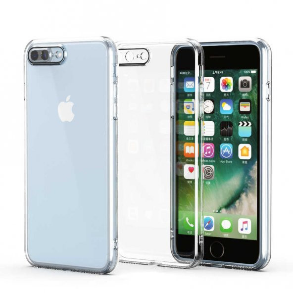 Apple iPhone 7 Plus Kılıf Fizy Kapak - Renksiz