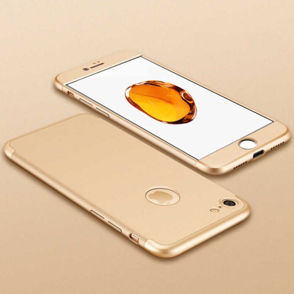Apple iPhone 8 Kılıf Ays Kapak - Gold