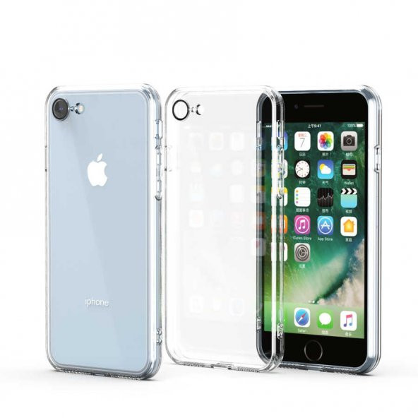Apple iPhone 8 Kılıf Fizy Kapak - Renksiz