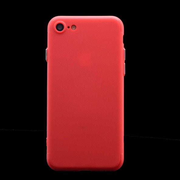 Apple iPhone 8 Kılıf Time Silikon - Kırmızı