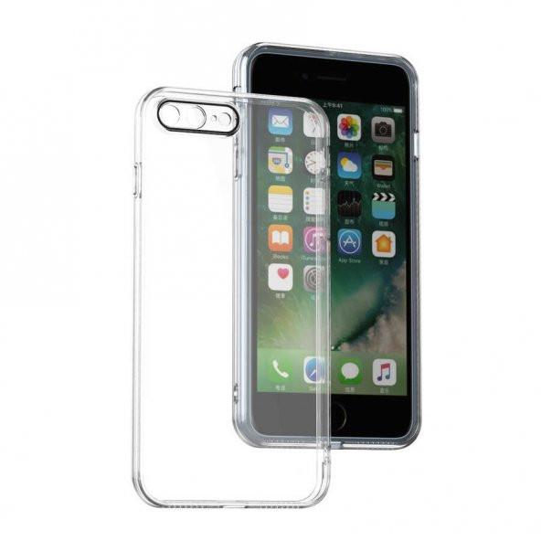 Apple iPhone 8 Plus Kılıf Fizy Kapak - Renksiz