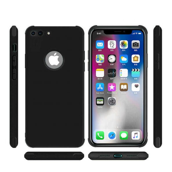 Apple iPhone 8 Plus Kılıf Neva Silikon - Siyah
