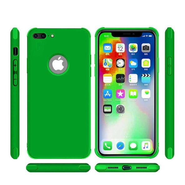 Apple iPhone 8 Plus Kılıf Neva Silikon - Yeşil