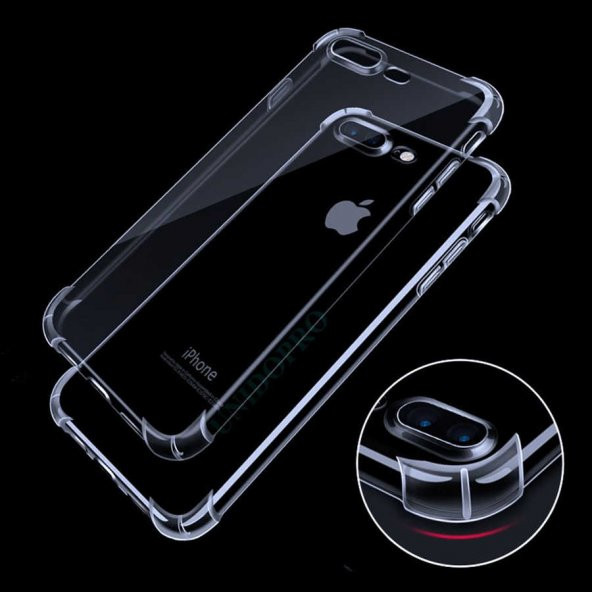 Apple iPhone 8 Plus Kılıf Nitro Anti Shock Silikon - Renksiz
