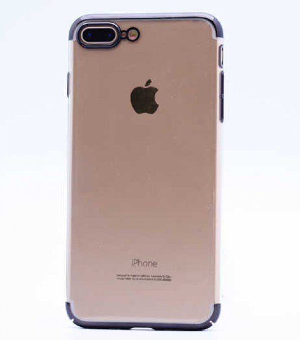 Apple iPhone 8 Plus Kılıf Tareks Şeffaf Kapak - Siyah