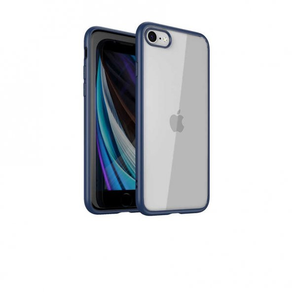 Apple iPhone SE 2020 Kılıf Hom Silikon - Lacivert