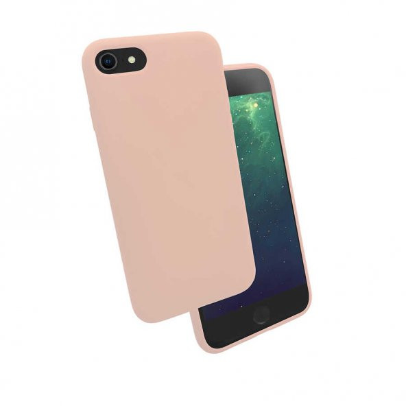 Apple iPhone SE 2020 Kılıf Silk Silikon - Pembe