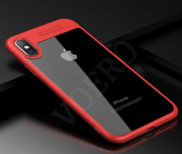Apple iPhone X Kılıf Buttom Kapak - Kırmızı