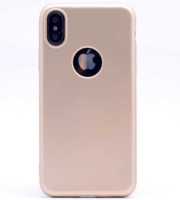 Apple iPhone X Kılıf Premier Silikon Kapak - Gold
