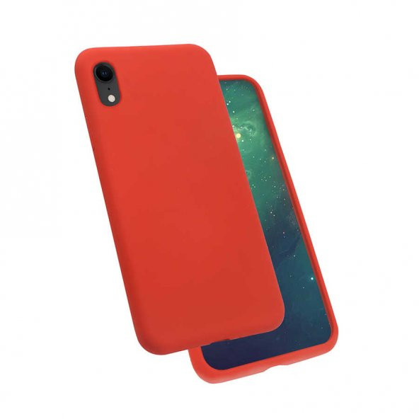 Apple iPhone XR 6.1 Kılıf Silk Silikon - Kırmızı