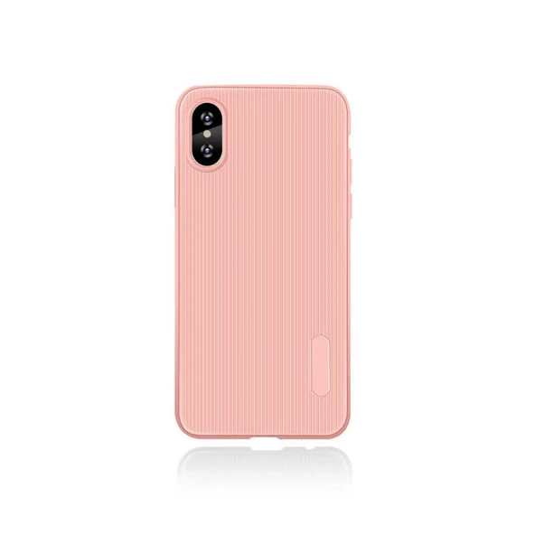 Apple iPhone XS Max 6.5 Kılıf Tio Silikon - Pembe Açık