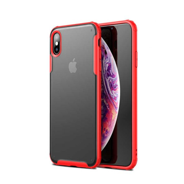 Apple iPhone XS Max 6.5 Kılıf Volks Kapak - Kırmızı