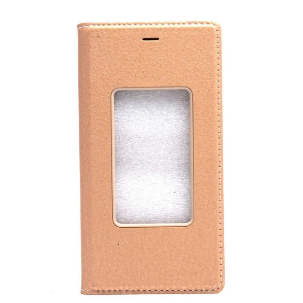 General Mobile Discovery 2 Mini Kılıf Dolce Kapaklı Kılıf - Gold
