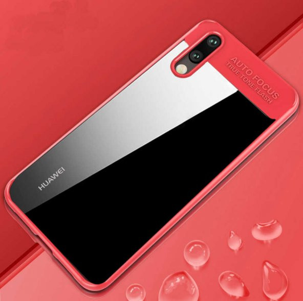 Huawei P20 Lite Kılıf Buttom Kapak - Kırmızı