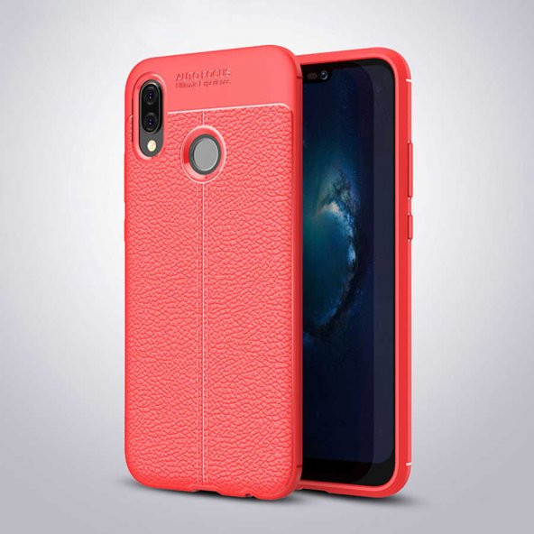 Huawei P20 Lite Kılıf Niss Silikon Kapak - Kırmızı