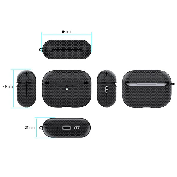 Apple Airpods Pro 2 Zore Airbag 31 Bal Peteği Tasarımlı Kılıf - 6