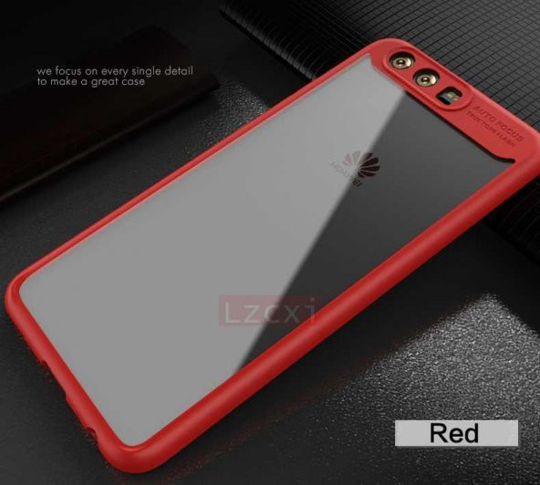 Huawei P9 Lite 2017 Kılıf Buttom Kapak - Kırmızı