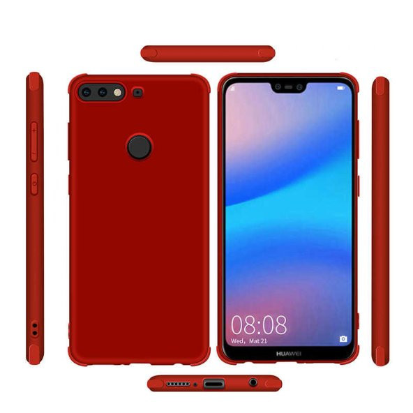 Huawei Y7 2018 Kılıf Neva Silikon - Kırmızı