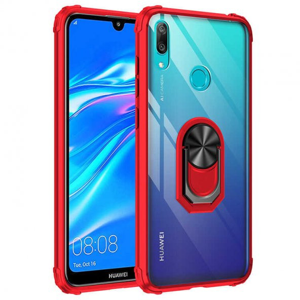 Huawei Y7 Prime 2019 Kılıf Mola Kapak - Kırmızı