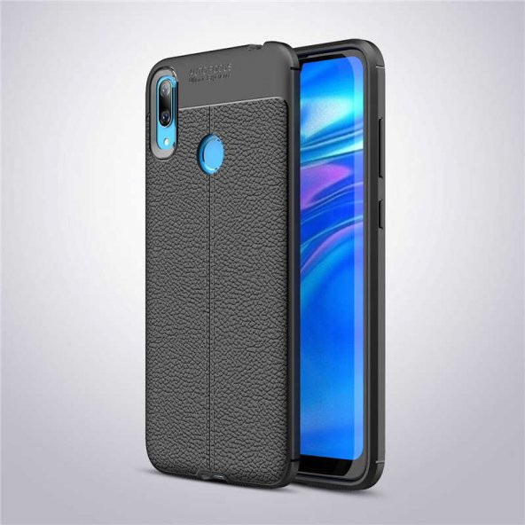 Huawei Y7 Prime 2019 Kılıf Niss Silikon Kapak - Siyah