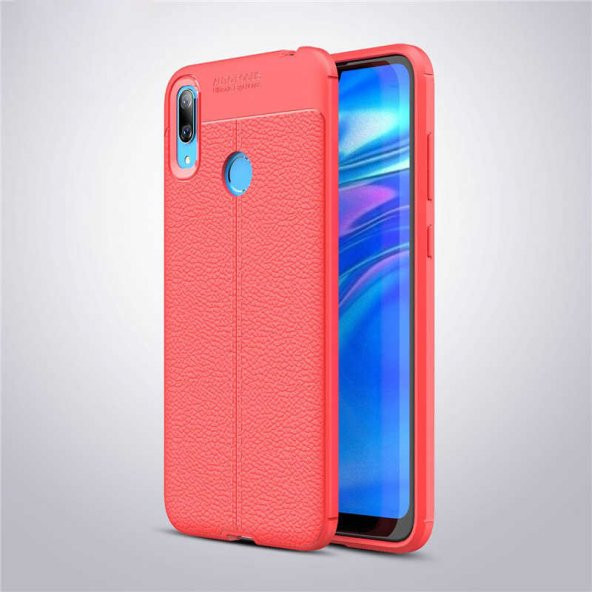 Huawei Y7 Prime 2019 Kılıf Niss Silikon Kapak - Kırmızı