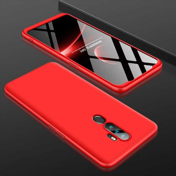 Oppo A9 2020 Kılıf Ays Kapak - Kırmızı