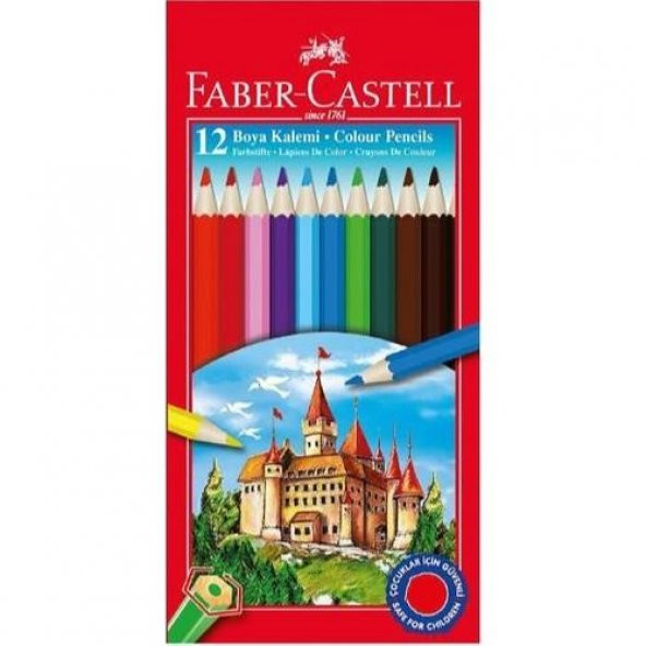 Faber Castell Tam Boy Karton Kutu Boya Kalemi 12 Renk - 1