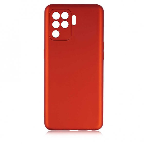 Oppo Reno 5 Lite Kılıf Premier Silikon Kapak - Kırmızı