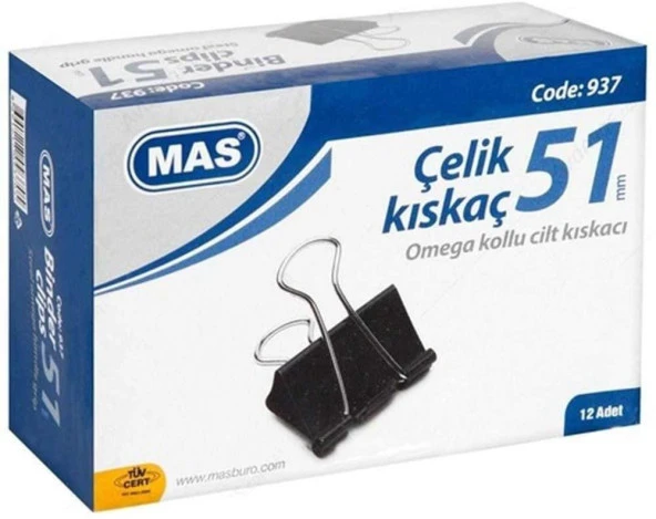 Mas 937 Kıskaç Çelik 51 Mm Siyah